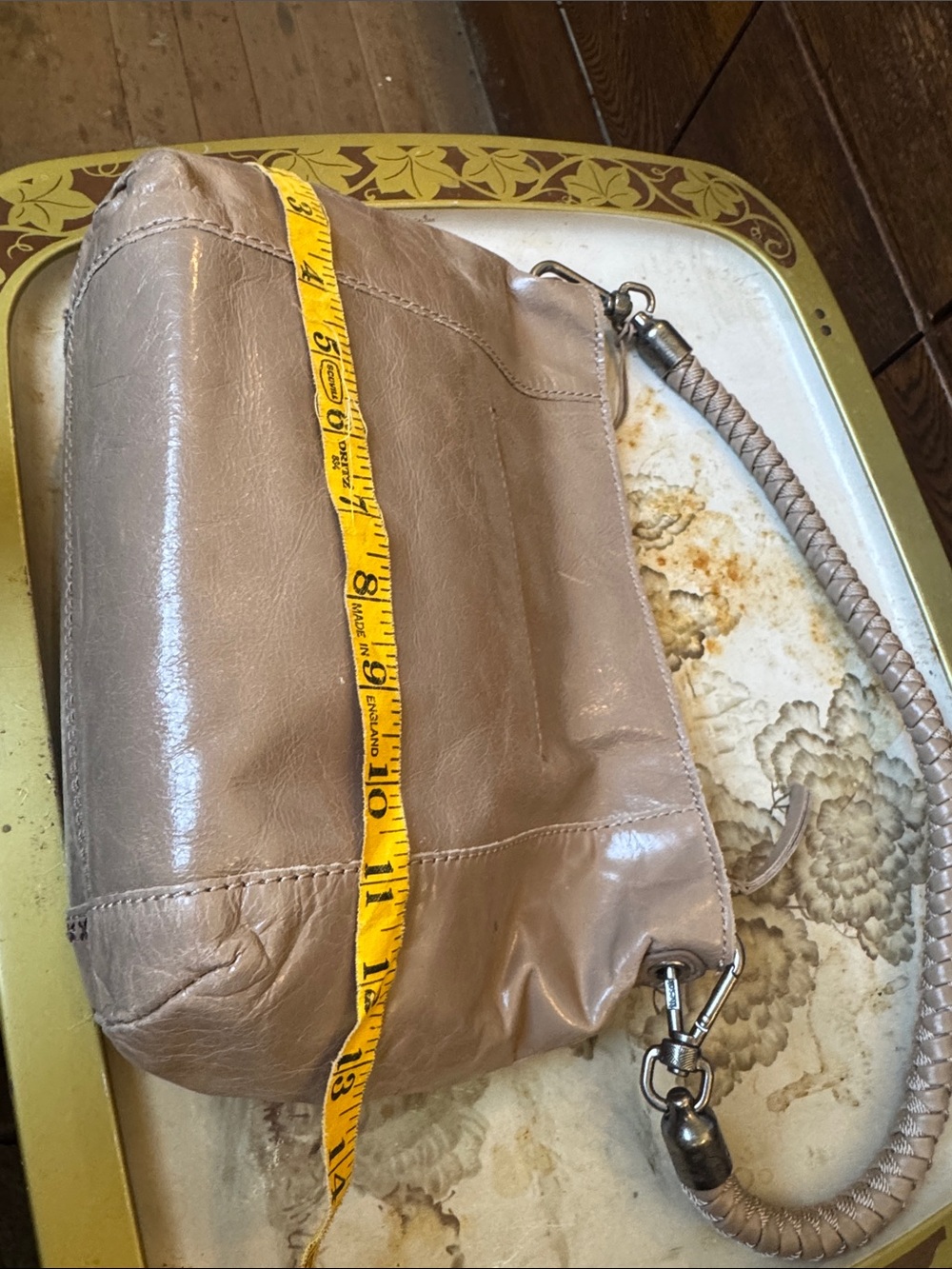 The Sak Taupe Leather Shoulder Bag with Braided Handle - Picture 5 of 6